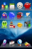 free iPhone themes - Toys on Shelves