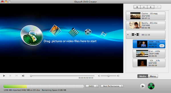 add movie to dvd creator for mac