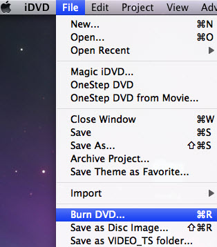 iDVD burn blu-ray video to DVD
