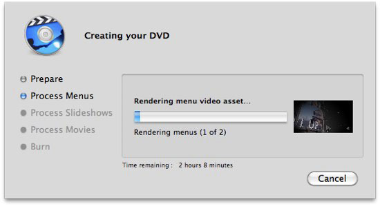 burn iDVD project to DVD