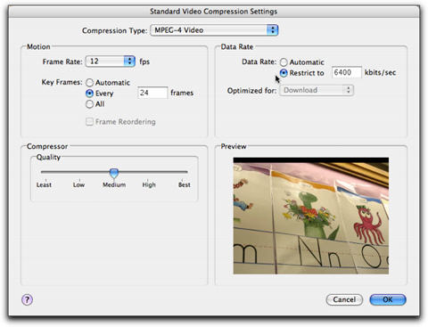 video setting