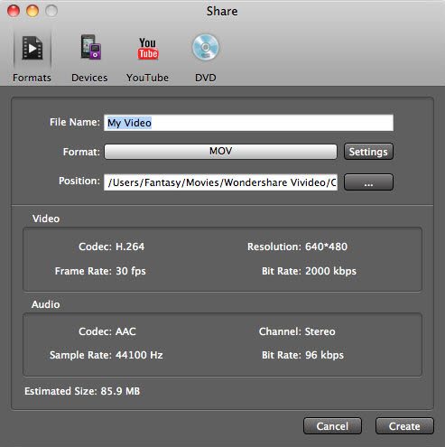Export Video