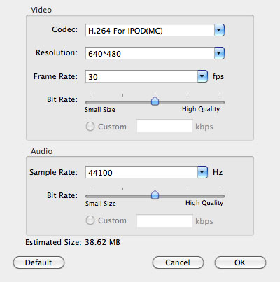 video setting