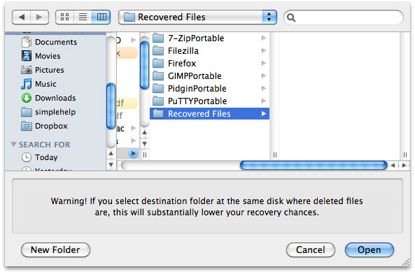 Recover Deleted files