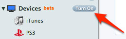 Turn on Devices section