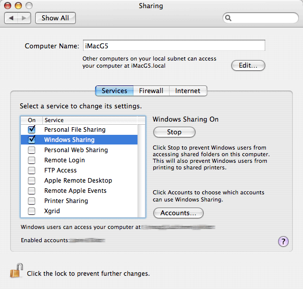 share files between windows and mac