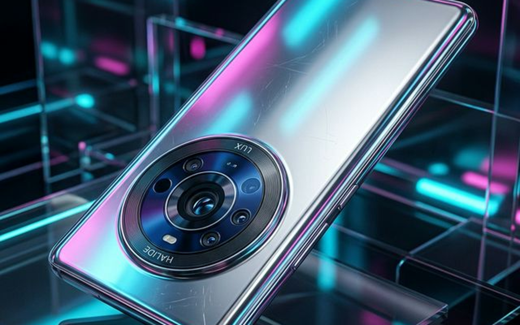 Halide Mark II professional camera app interface on a premium silver iPhone with cinematic lighting.