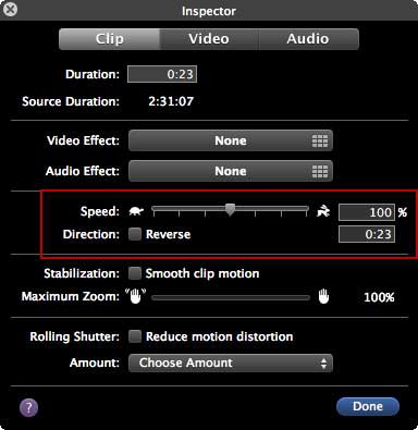 Speed Up Video with iMovie