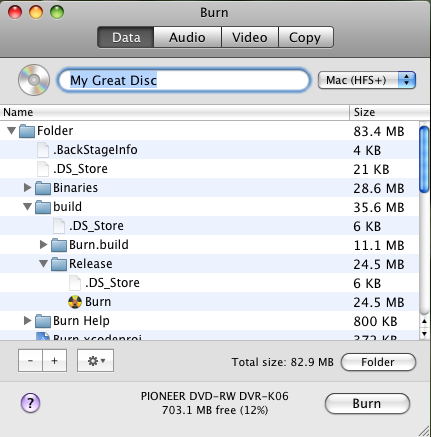 Burn Screenshot