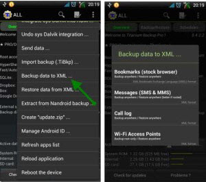 Titanium Contacts backup